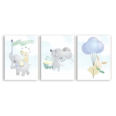 Placas Decorativas Animais Musicais - PC307