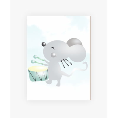 Placas Decorativas Animais Musicais - PC307