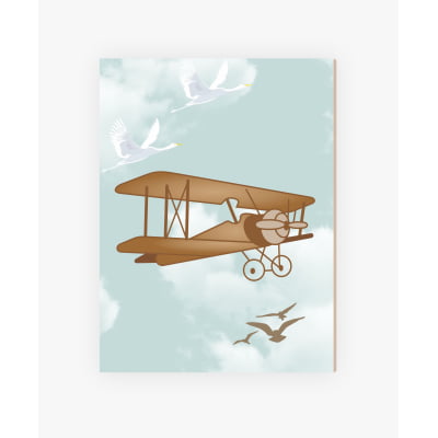 Placas Decorativas Aviões Balões Verde Menino - PC77