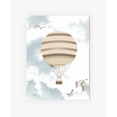 Placas Decorativas Balões Aviões Menino - PC161