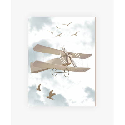 Placas Decorativas Balões Aviões Menino - PC161