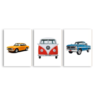 Placas Decorativas Carros Vintage - PC68