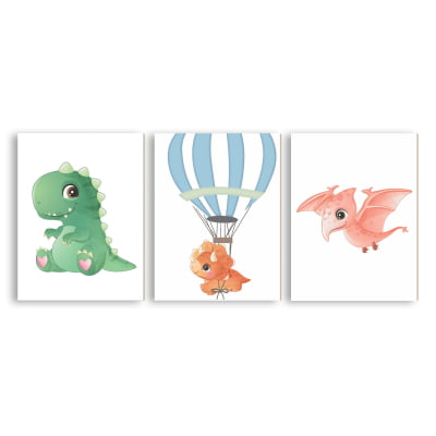 Placas Decorativas Dinossauros Menino - PC335