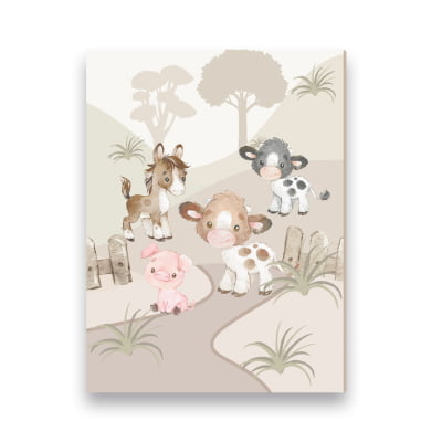 Placas Decorativas Fazenda Feliz Animais do Campo - PC464