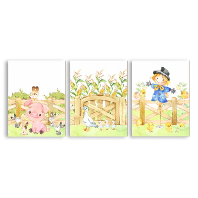 Placas Decorativas Fazendinha Feliz - PC225