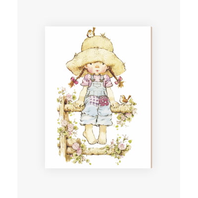 Placas Decorativas Floral Menina Camponesa - PC11