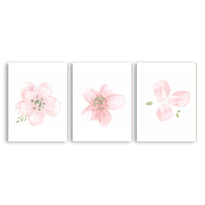 Placas Decorativas Floral Rosa Menina - PC78