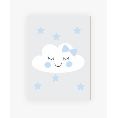 Placas Decorativas Lua Estrela Nuvens - PC101