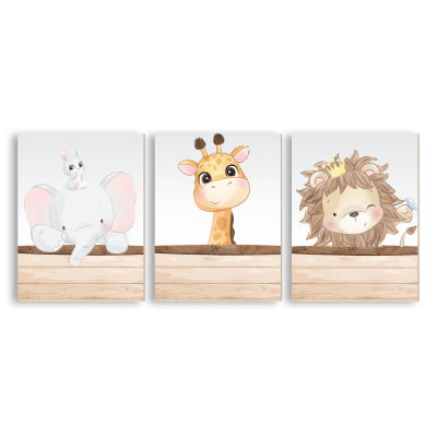 Placas Decorativas Safári Baby Arca de Noé - PC344