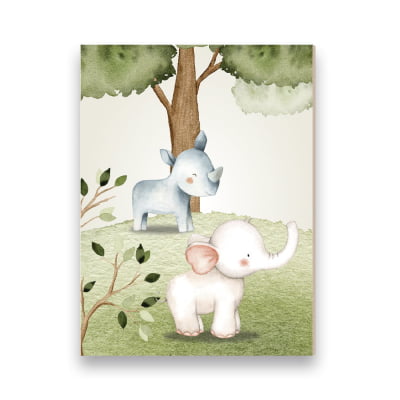 Placas Decorativas Safári Bosque Animais - PC479