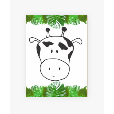 Placas Decorativas Safári Leão Folhas Verde - PC99