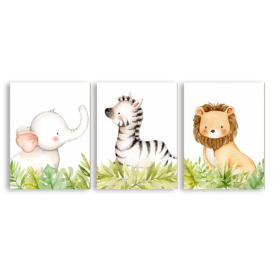 Placas Decorativas Safári Leão Selva - PC89