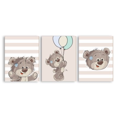 Placas Decorativas Ursinha Baloeira PC72