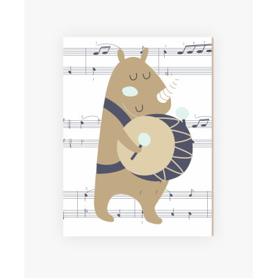 Placas Decorativas Safári Musical Bege - PC24A