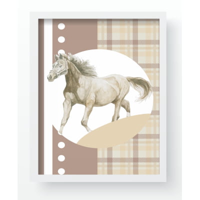 Quadro Decorativo Infantil Cavalos Fazenda Campo Animais Personalizado Moldura MDF QD593 Papel de parede  infantil, Enxovais para Bebê, Kits Berço, Kit Cama, faixa decorativa, régua do crescimento, quadros decorativos infantil.