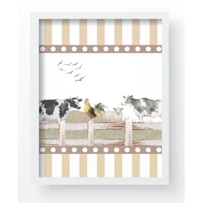 Quadro Decorativo Infantil Cavalos Fazenda Campo Animais Personalizado Moldura MDF QD593 Papel de parede  infantil, Enxovais para Bebê, Kits Berço, Kit Cama, faixa decorativa, régua do crescimento, quadros decorativos infantil.