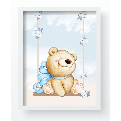 Quadro Decorativo Infantil de parede Floral Rosas