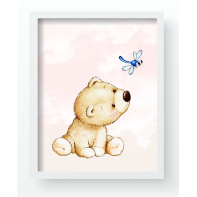 Quadro Decorativo Infantil de parede Floral Rosas