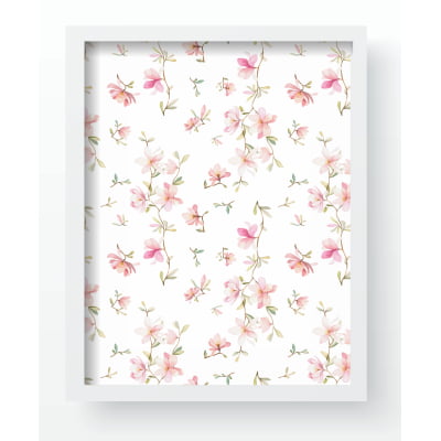 Quadro Decorativo Infantil Jardim Encantado Rosa Delicado Menina Personalizado Moldura MDF QD423 Papel de parede  infantil, Enxovais para Bebê, Kits Berço, Kit Cama, faixa decorativa, régua do crescimento, quadros decorativos infantil.