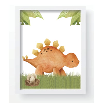 Quadro Decorativo Infantil Personalizado Dinossauros Menino Moldura MDF QD274 Papel de parede  infantil, Enxovais para Bebê, Kits Berço, Kit Cama, faixa decorativa, régua do crescimento, quadros decorativos infantil.