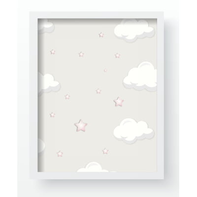 Quadro Decorativo Infantil Personalizado Moldura MDF Elefantes Rosa Menina QD174 Papel de parede  infantil, Enxovais para Bebê, Kits Berço, Kit Cama, faixa decorativa, régua do crescimento, quadros decorativos infantil.