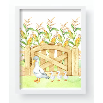 Quadro Decorativo Infantil Personalizado Moldura MDF Fazenda Feliz Animais QD225 Papel de parede  infantil, Enxovais para Bebê, Kits Berço, Kit Cama, faixa decorativa, régua do crescimento, quadros decorativos infantil.