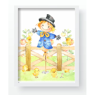 Quadro Decorativo Infantil Personalizado Moldura MDF Fazenda Feliz Animais QD225 Papel de parede  infantil, Enxovais para Bebê, Kits Berço, Kit Cama, faixa decorativa, régua do crescimento, quadros decorativos infantil.