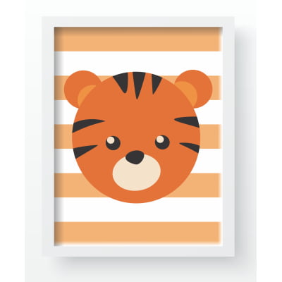 Quadro Decorativo Infantil Personalizado Moldura MDF Safari Baby QD226 Papel de parede  infantil, Enxovais para Bebê, Kits Berço, Kit Cama, faixa decorativa, régua do crescimento, quadros decorativos infantil.