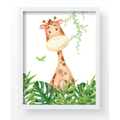 Quadro Decorativo Infantil Safári Leão Folhas Verde Menino Personalizado Moldura MDF QD341 Papel de parede  infantil, Enxovais para Bebê, Kits Berço, Kit Cama, faixa decorativa, régua do crescimento, quadros decorativos infantil.