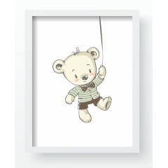 Quadro Decorativo Infantil Ursinho Baloeiro Piloto Verde Papel de parede  infantil, Enxovais para Bebê, Kits Berço, Kit Cama, faixa decorativa, régua do crescimento, quadros decorativos infantil.