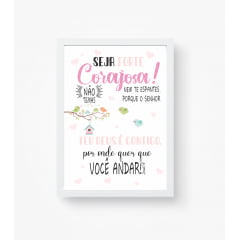 Quadro Decorativo Infantil Rosa 