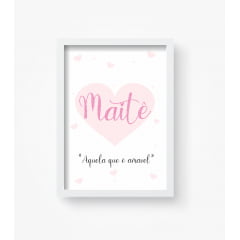 Quadro Decorativo Infantil Rosa 