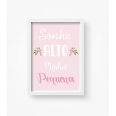 Quadro Decorativo Infantil Menina Frases Rosa 