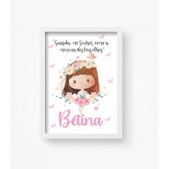 Quadro Decorativo Menina Frases 