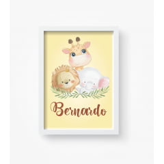 Quadro Decorativo Infantil Safari Menino Frases - QDN05 Papel de parede  infantil, Enxovais para Bebê, Kits Berço, Kit Cama, faixa decorativa, régua do crescimento, quadros decorativos infantil.