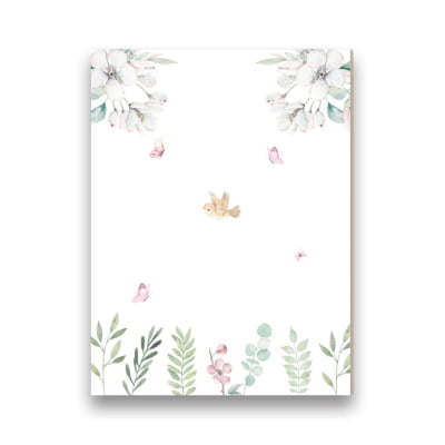 Placas Decorativas Floral Borboletas Menina - PC482