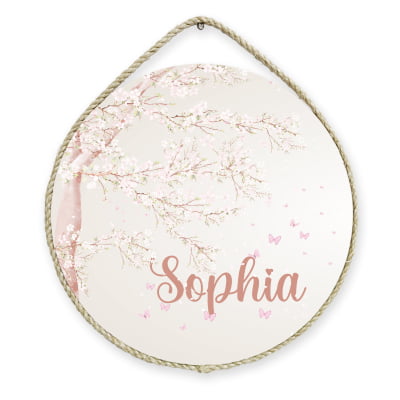 Porta Maternidade Personalizado Infantil Árvore Rosa - PM511