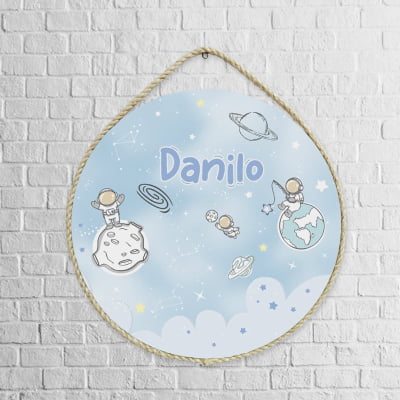 Porta Maternidade Personalizado Infantil Astronauta - PM463