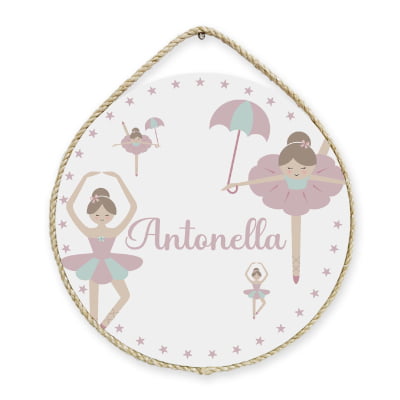 Porta Maternidade Personalizado Infantil Bailarina - PM16