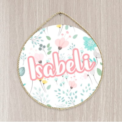 Porta Maternidade Personalizado Infantil Floral Menina- PM73