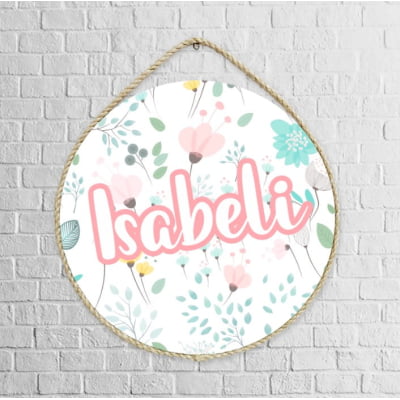 Porta Maternidade Personalizado Infantil Floral Menina- PM73