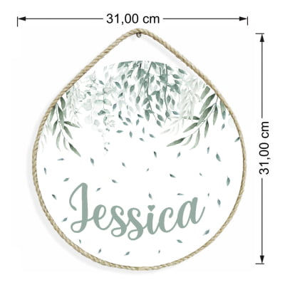 Porta Maternidade Personalizado Infantil Floral Jardim suspenso - PM403 Papel de parede  infantil, Enxovais para Bebê, Kits Berço, Kit Cama, faixa decorativa, régua do crescimento, quadros decorativos infantil.