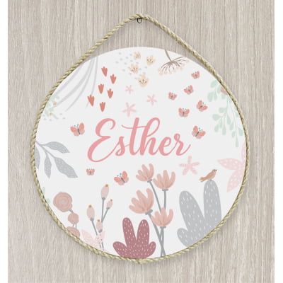 Porta Maternidade Personalizado Infantil Floral Menina - PM520