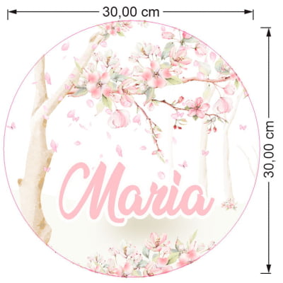 Porta Maternidade Personalizado Infantil Floral