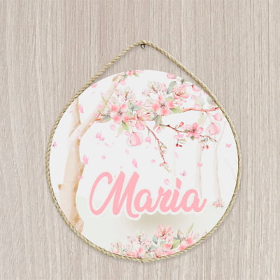 Porta Maternidade Personalizado Infantil Floral - PM423