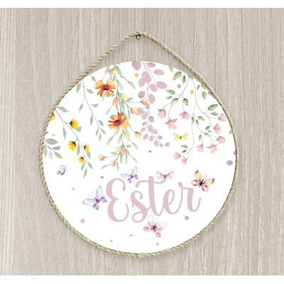 Porta Maternidade Personalizado Infantil  floral suspenso colorido- PM500