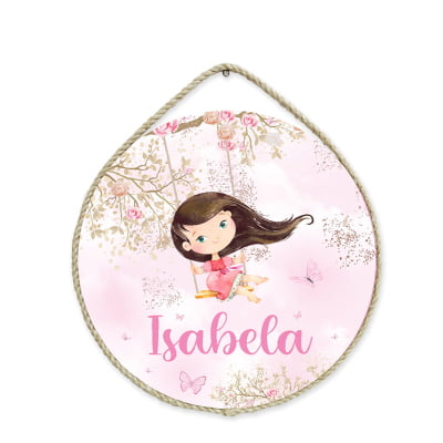 Porta Maternidade Personalizado Infantil Safári Bosque Menina