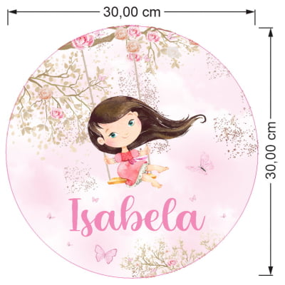 Porta Maternidade Personalizado Infantil Safári Bosque Menina