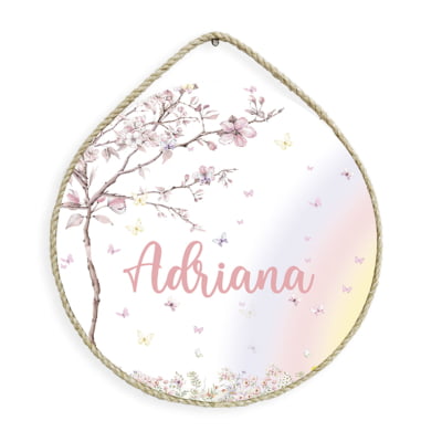 Porta Maternidade Personalizado Infantil Menina Floral Arco Iris - PM522