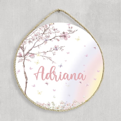 Porta Maternidade Personalizado Infantil Menina Floral Arco-Íris